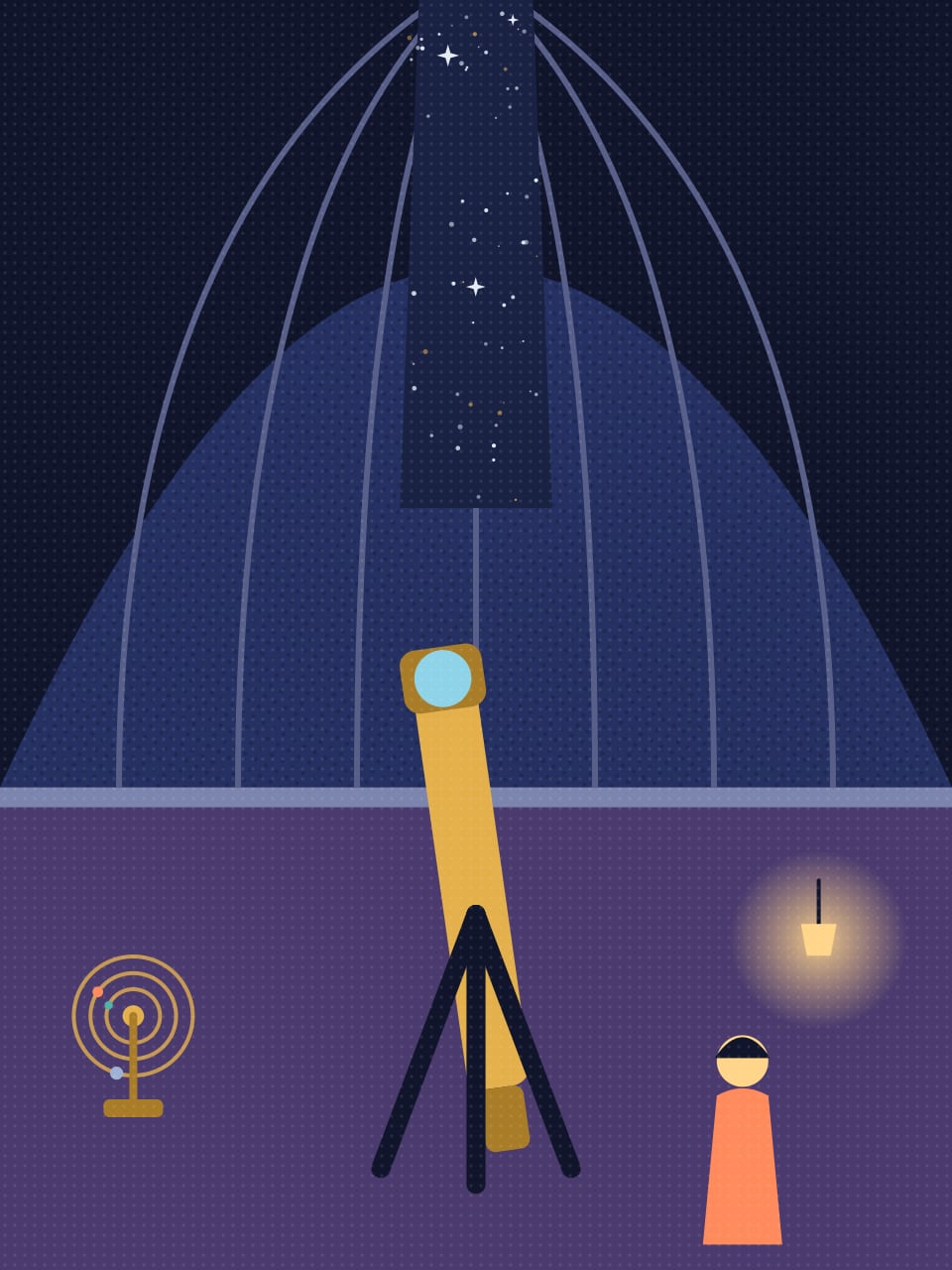 The great dome open to the stars